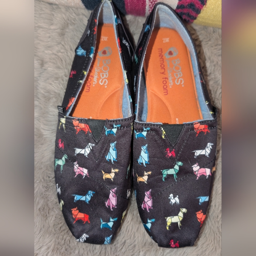 BOBS from Skechers Orange and Blue Slip-On Shoes